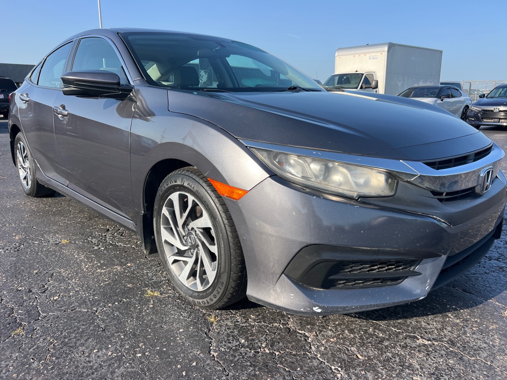 Gray 2016 Honda Civic Sedan Front-Wheel Drive Continuously Variable Transmission