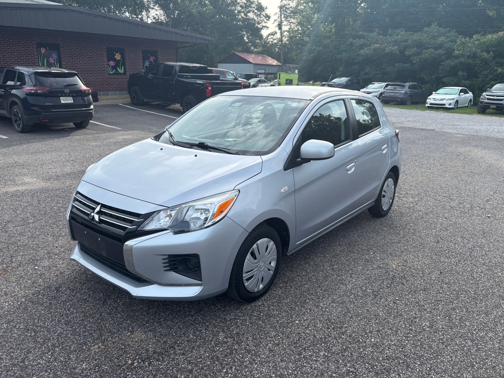 Silver 2024 Mitsubishi Mirage Hatchback Front-Wheel Drive Continuously Variable Transmission