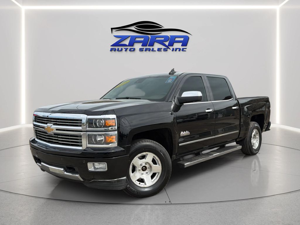 Black 2015 Chevrolet Silverado 1500 High Country Crew Cab 4WD Pickup Truck Four-Wheel Drive Automatic