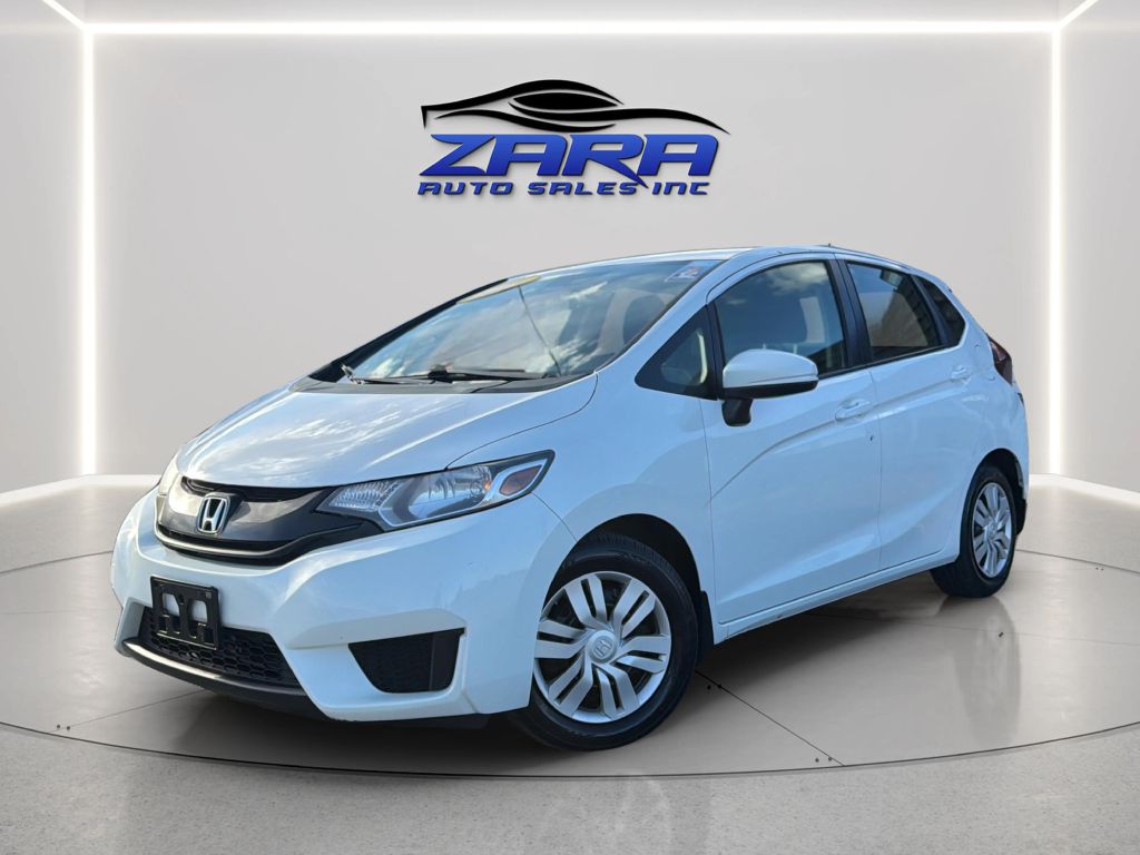 White 2015 Honda Fit Hatchback Front-Wheel Drive Continuously Variable Transmission