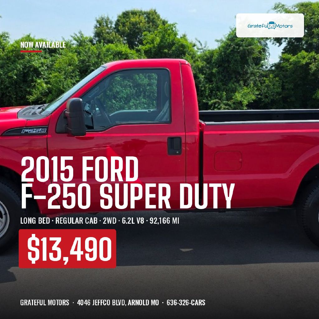 Red 2015 Ford F-250 Super Duty Pickup Truck 4X2 Automatic