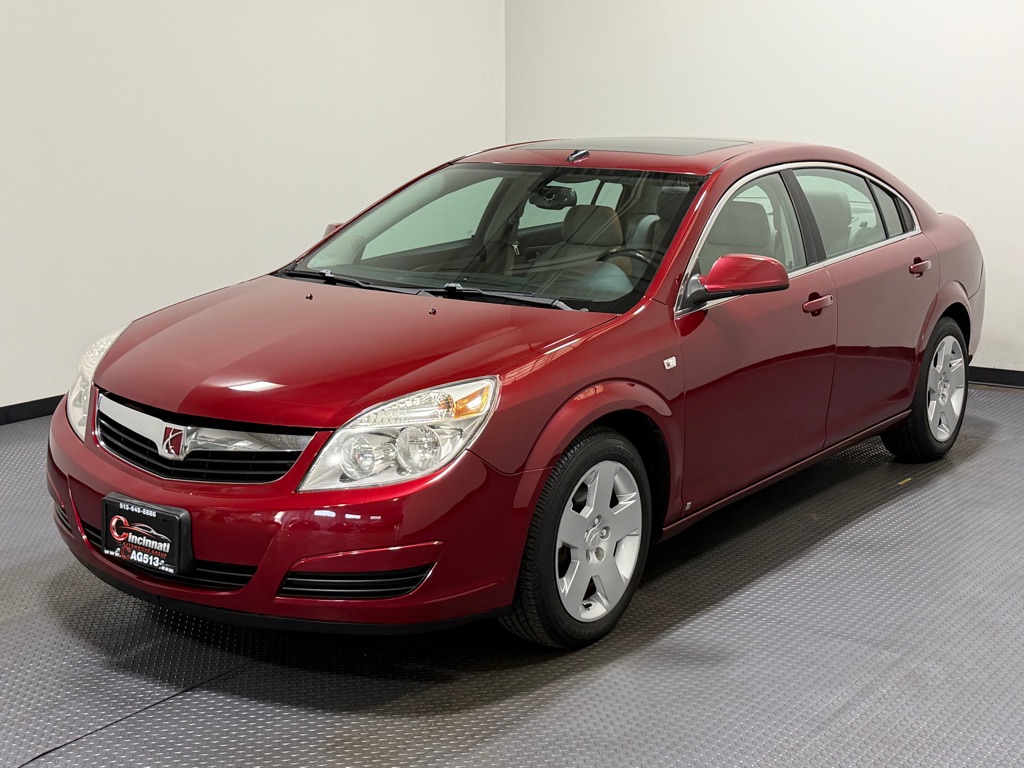 Red 2009 Saturn Aura Sedan Front-Wheel Drive Automatic