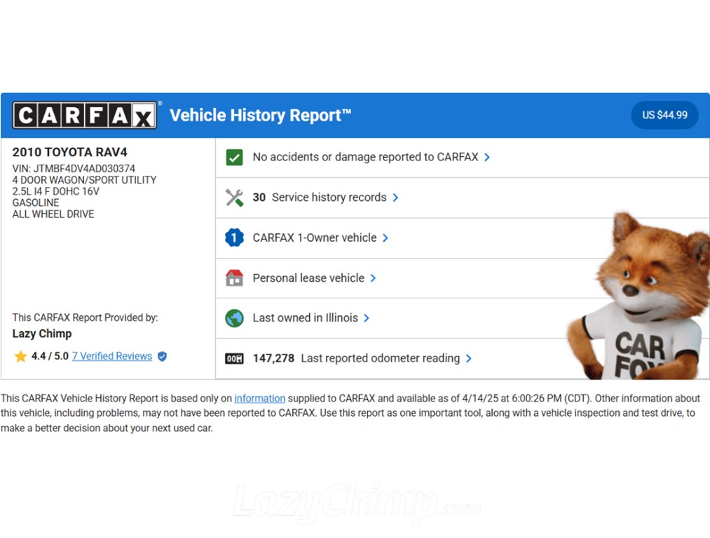 TOYOTA RAV4 2010 TOYOTA RAV4 JTMBF4DV4AD030374