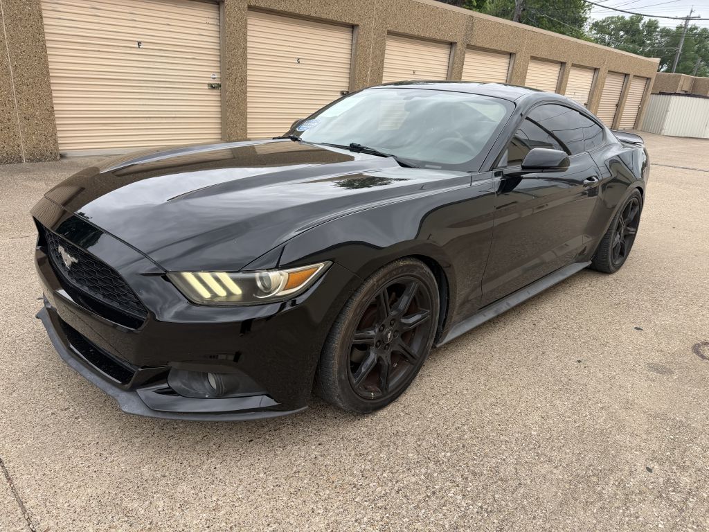 Black 2015 Ford Mustang EcoBoost Premium Coupe RWD Coupe Rear-Wheel Drive Automatic