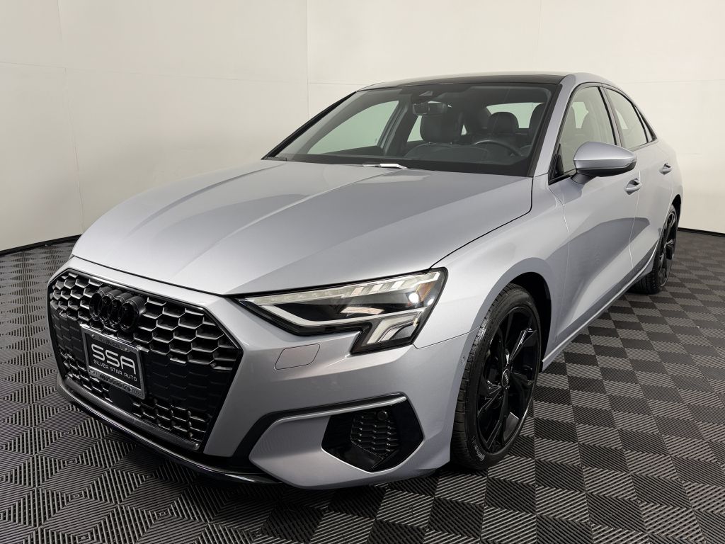 Silver 2023 Audi A3 Sedan Front-Wheel Drive Automatic