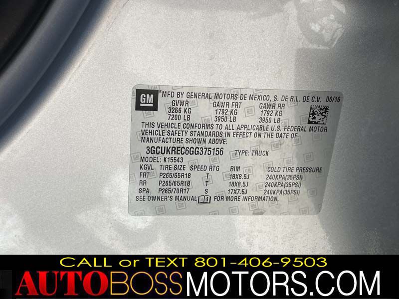 CHEVROLET SILVERADO 1500 2016 CHEVROLET SILVERADO 1500 3GCUKREC6GG375156