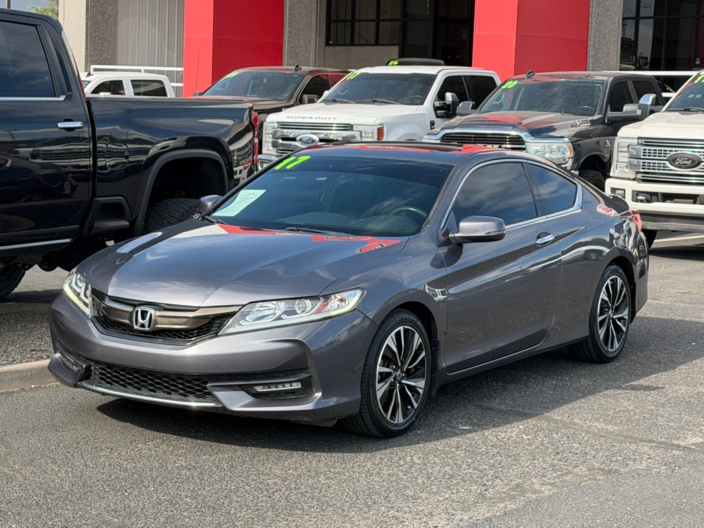Gray 2017 Honda Accord Coupe EX-L Coupe Front-Wheel Drive Continuously Variable Transmission