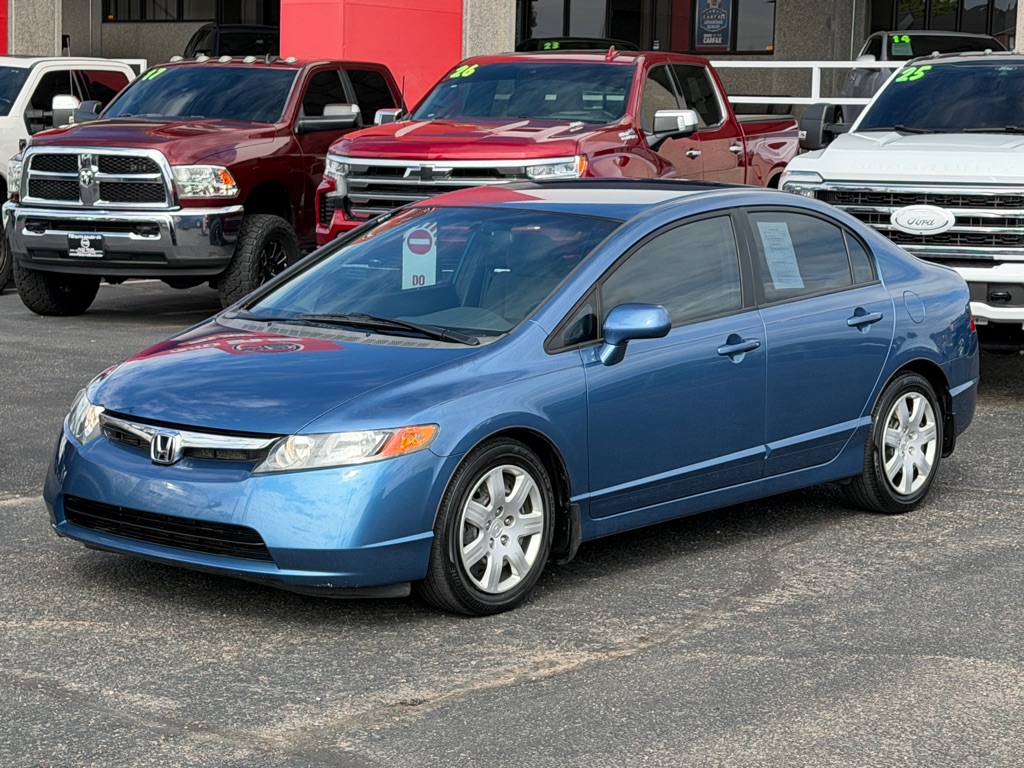 Blue 2008 Honda Civic Sedan Front-Wheel Drive Automatic