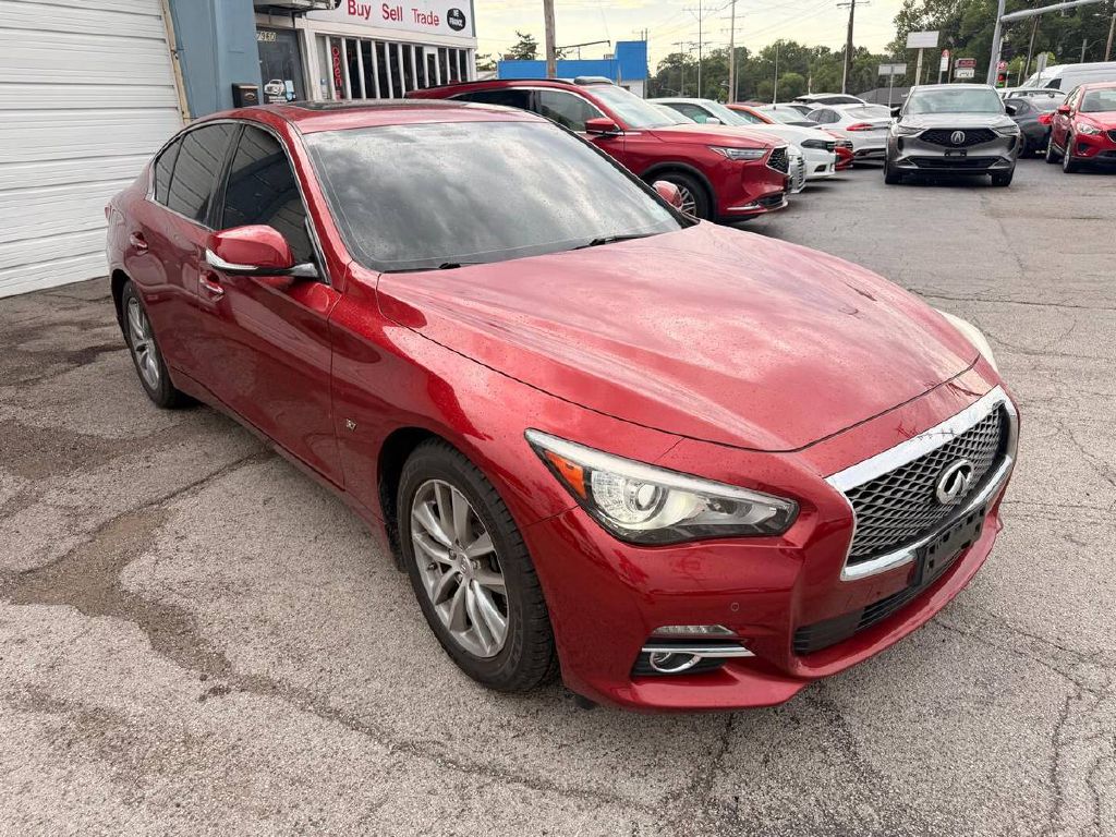 Red 2014 INFINITI Q50 Sedan All-Wheel Drive Automatic