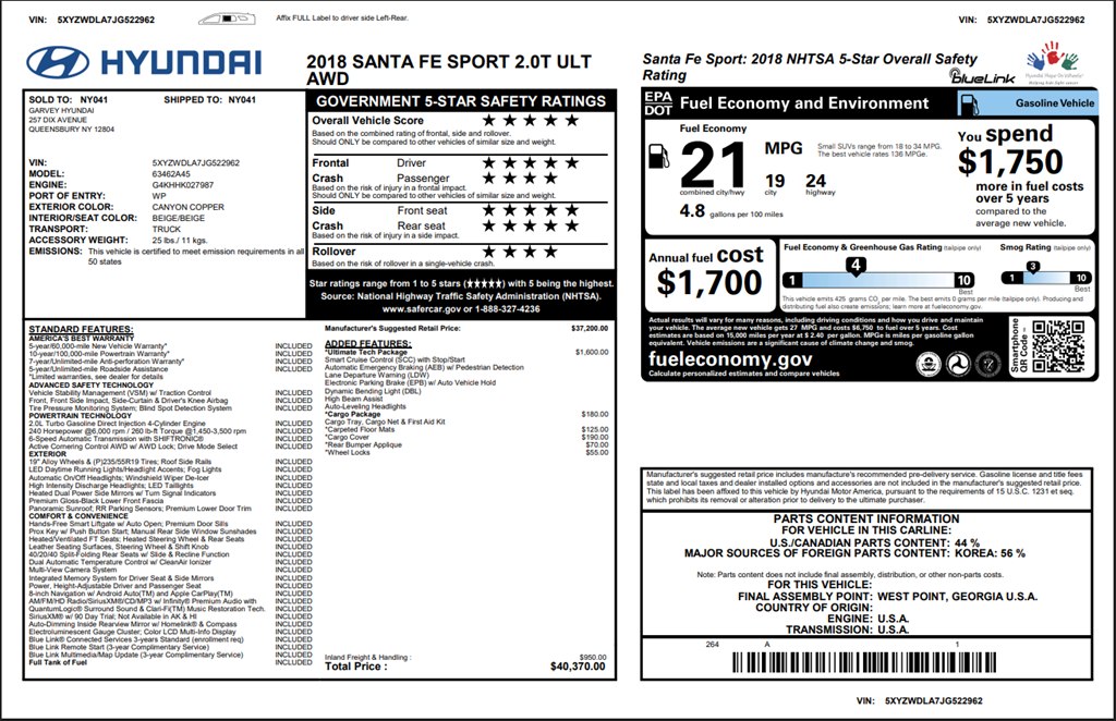 Photo 22 of this HYUNDAI SANTA FE SPORT