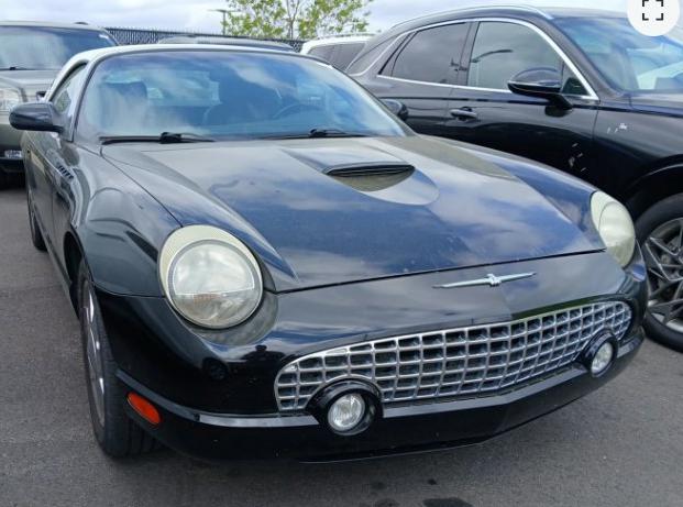 Black 2002 Ford Thunderbird Deluxe RWD Convertible Rear-Wheel Drive Automatic