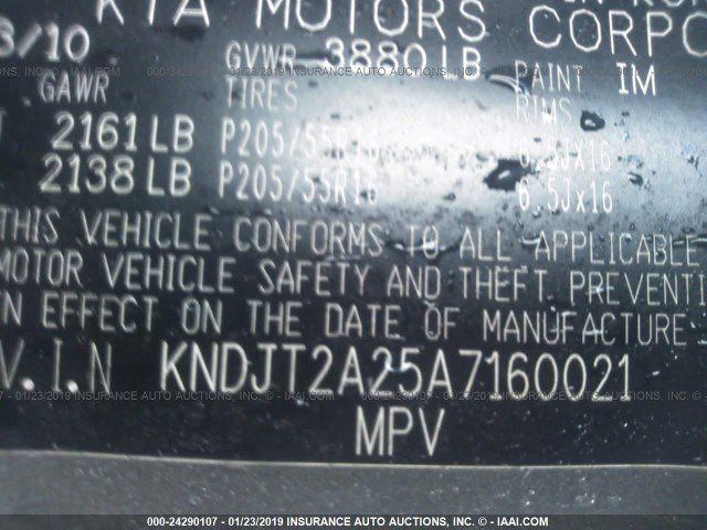 KIA SOUL 2010 KIA SOUL KNDJT2A25A7160021
