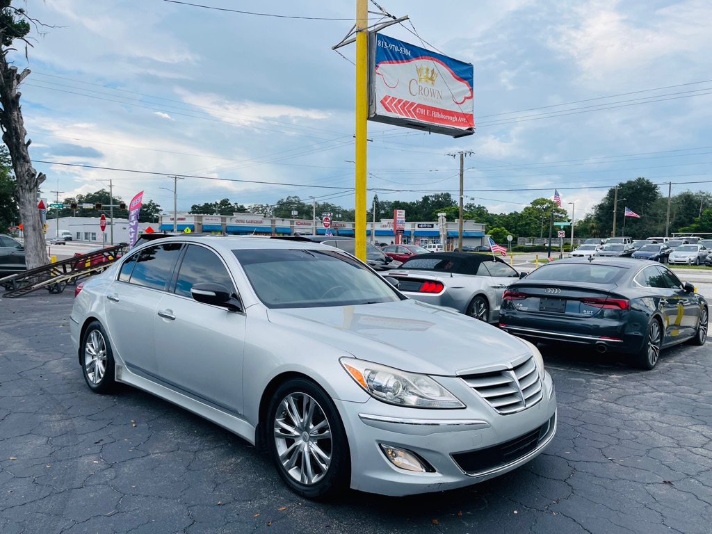 Silver 2012 Hyundai Genesis Sedan Rear-Wheel Drive Automatic