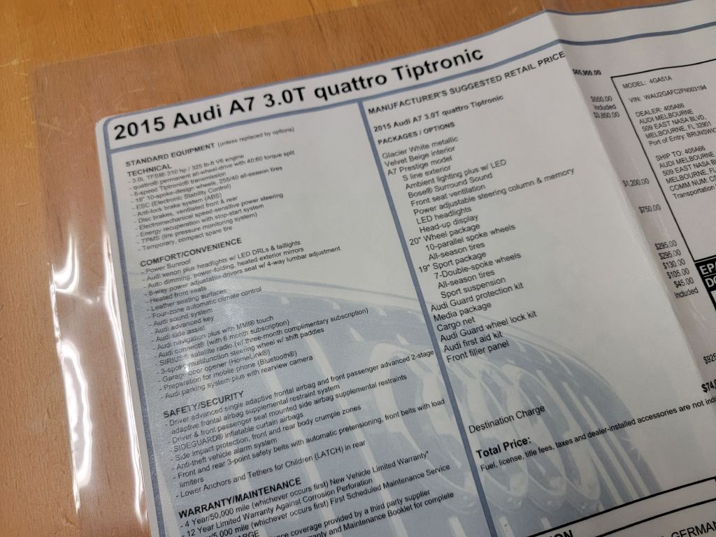 Image for 2015 Audi A7 3.0 PRESTIGE NAV-BOSE-HeadUp-AC Seats!