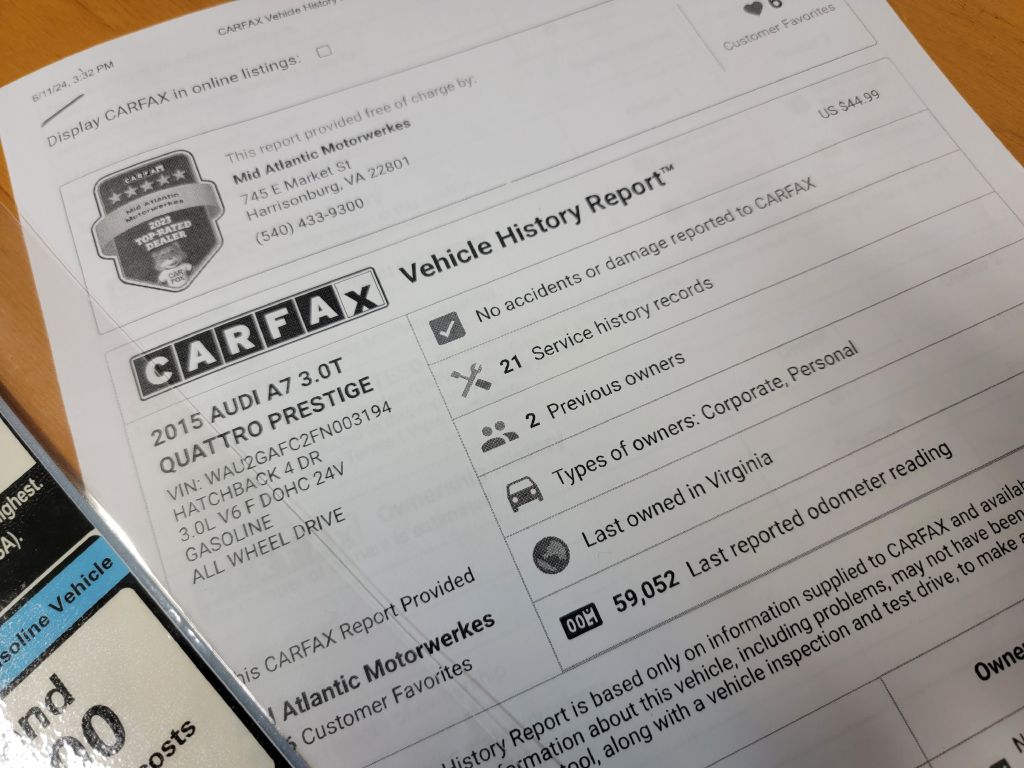 Image for 2015 Audi A7 3.0 PRESTIGE NAV-BOSE-HeadUp-AC Seats!