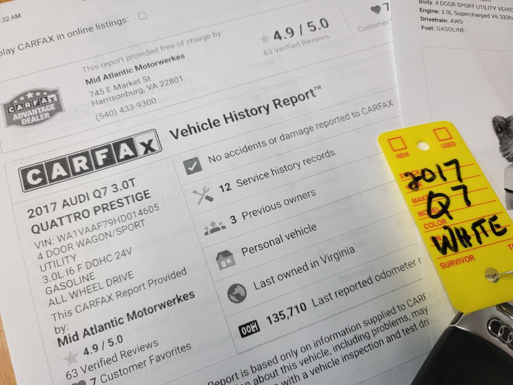 Image for 2017 Audi Q7 V6 PRESTIGE New Tires-Loaded Up-3rd Row