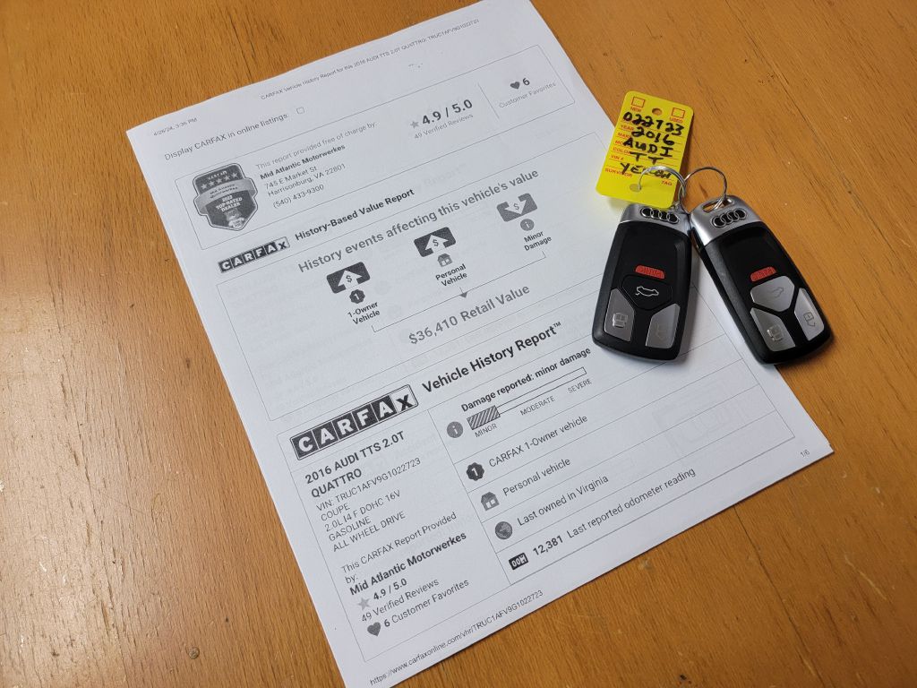 Image for 2016 Audi TTS COUPE AWD 1-Owner! 13k Miles-B&O Audio!