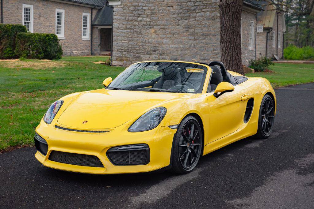 Image for 2016 Porsche BOXSTER SPYDER 6-Speed Manual 1 of 26 Yellow