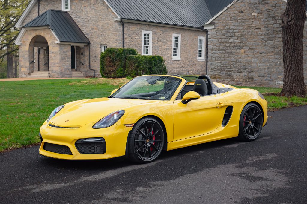 Image for 2016 Porsche BOXSTER SPYDER 6-Speed Manual 1 of 26 Yellow