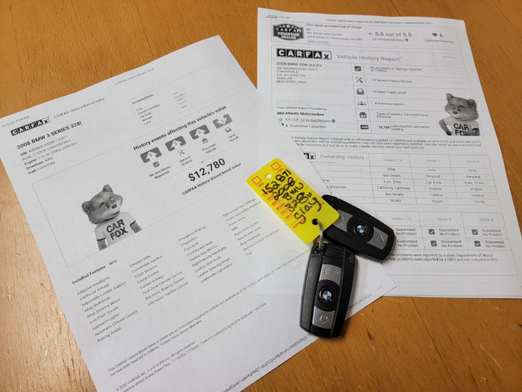 Image for 2008 BMW 328 CONVERTIBLE Sport Pkg - Service Records!