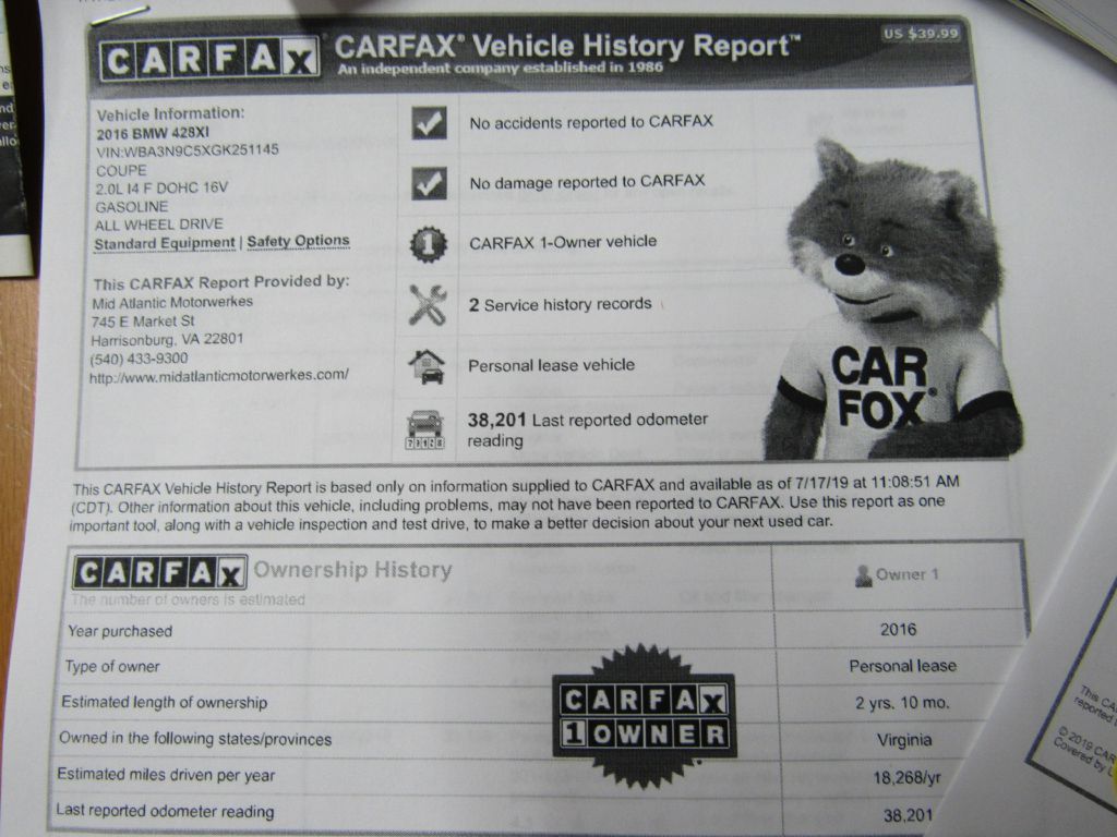 Image for 2016 BMW 428I XDRIVE NAV ///M Sport NAV-Camera-1 Owner!