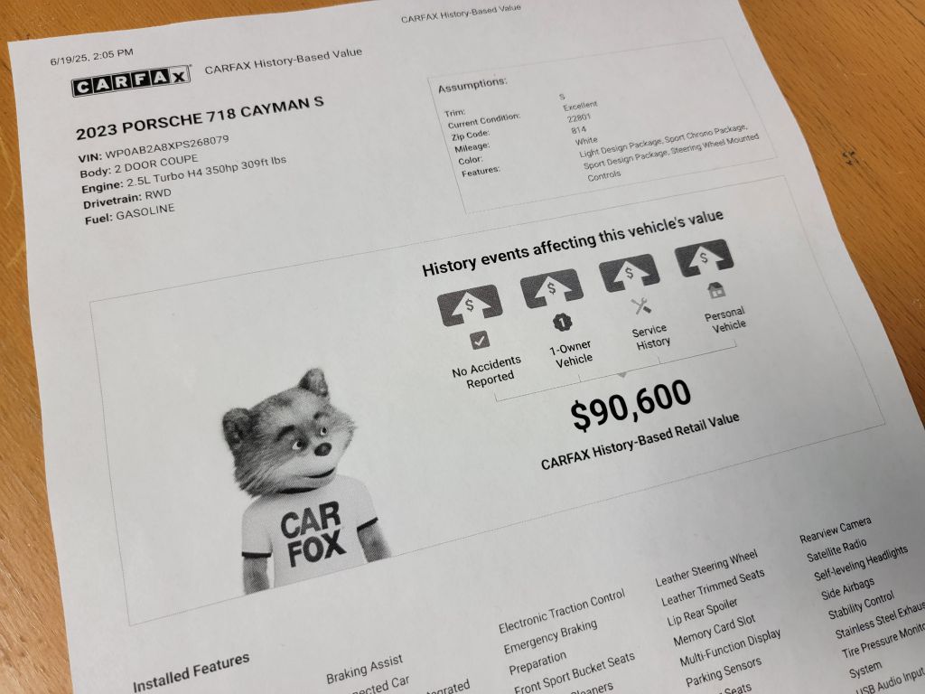 Image for 2023 Porsche CAYMAN S 718 1-Owner 850 Miles!! PDK