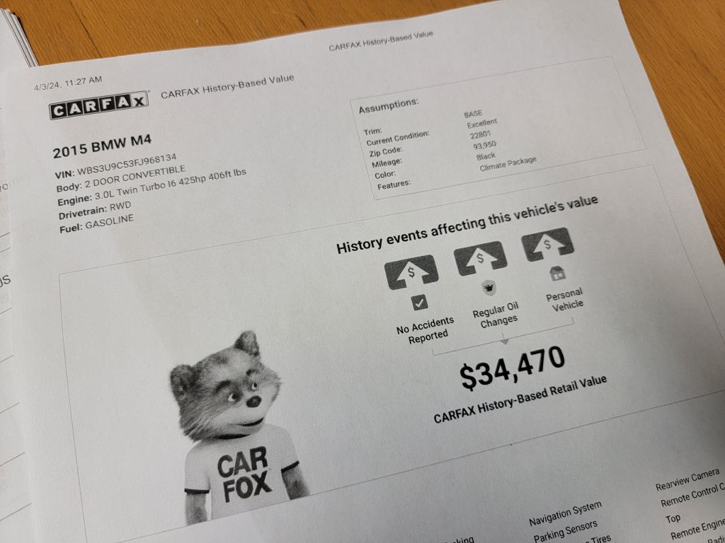 Image for 2015 BMW M4 CONVERTIBLE FULL Options! Michelins - Nice