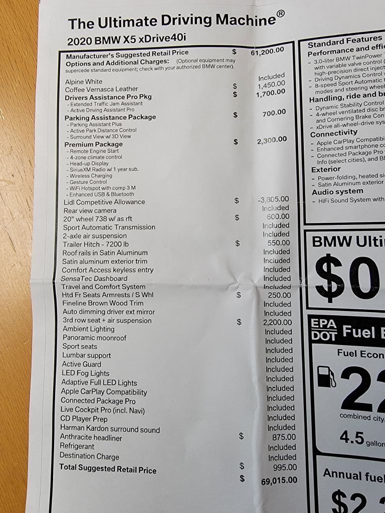 Image for 2020 BMW X5 XDRIVE 40I 1 Owner! LOADED! Drive-Assist!