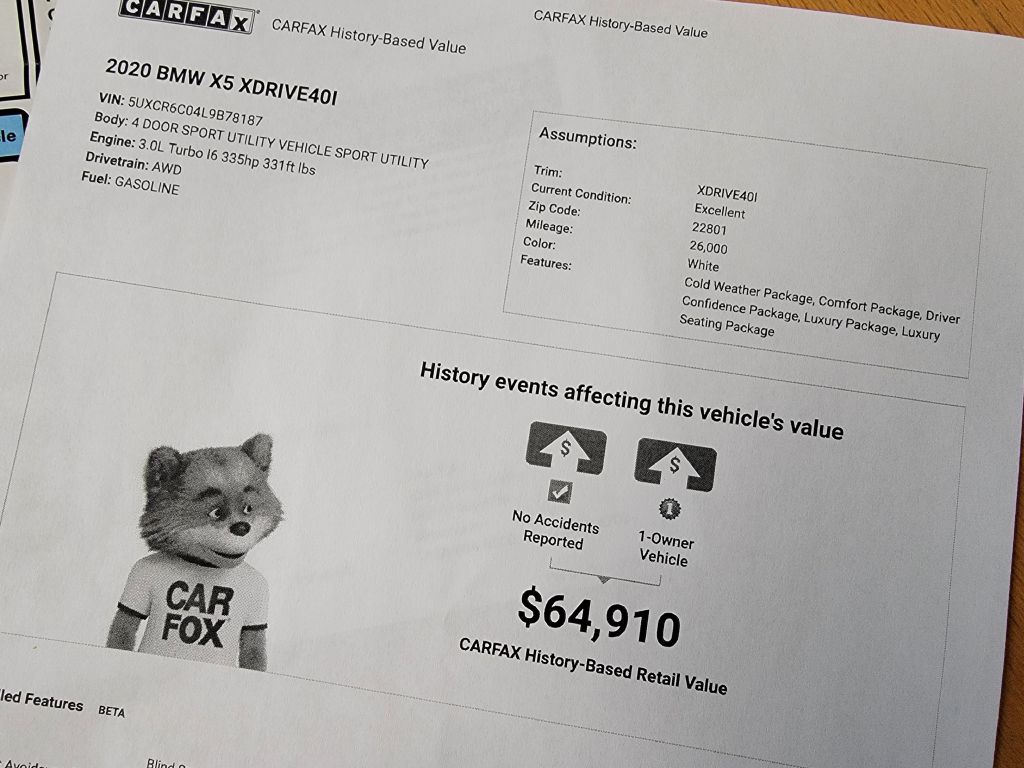 Image for 2020 BMW X5 XDRIVE 40I 1 Owner! LOADED! Drive-Assist!