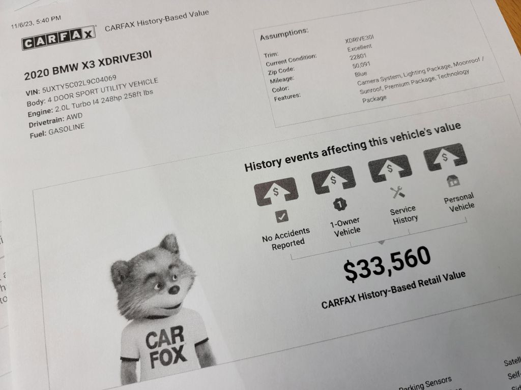 Image for 2020 BMW X3 XDRIVE 30I 1 Owner-XLine Pkg-NAV-Cameara