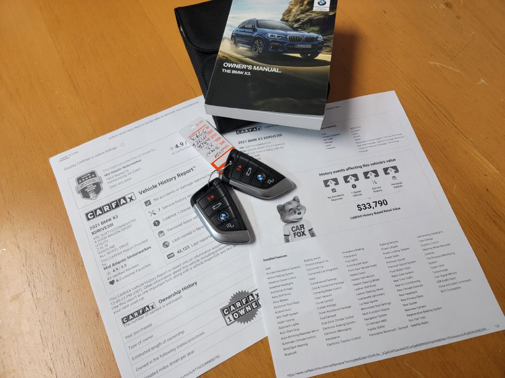 Image for 2021 BMW X3 XDRIVE 30I 1-Owner  Blind Spot  CarPlay