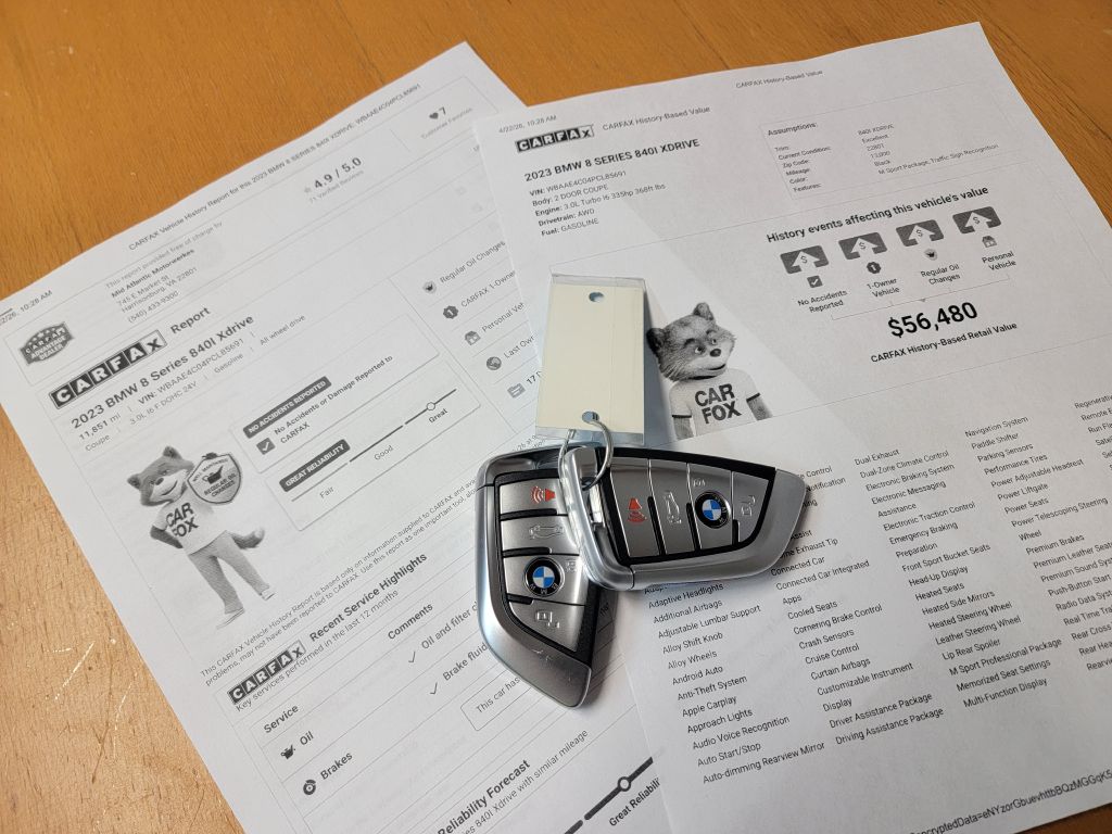 Image for 2023 BMW 840I XDRIVE 1-Owner MSport 13k Miles!