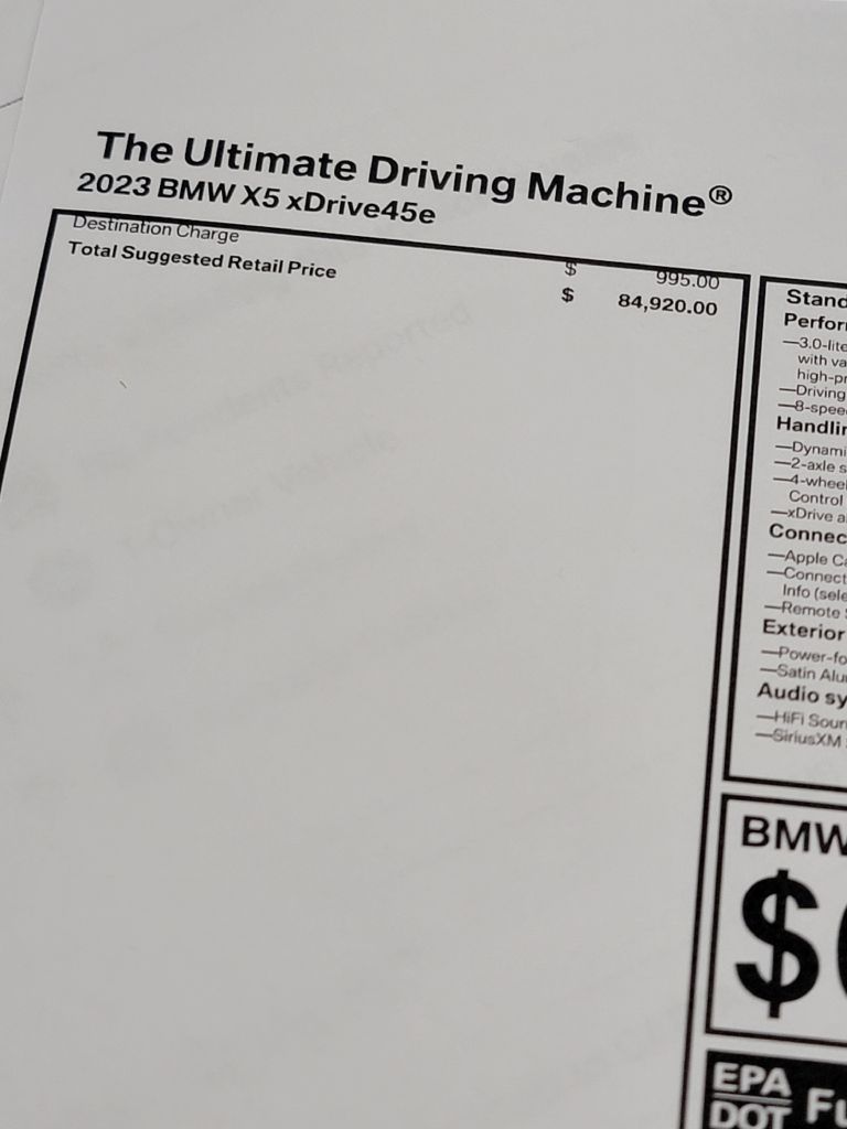 Image for 2023 BMW X5 45E XDRIVE MSport-HUGE Options-Serviced!