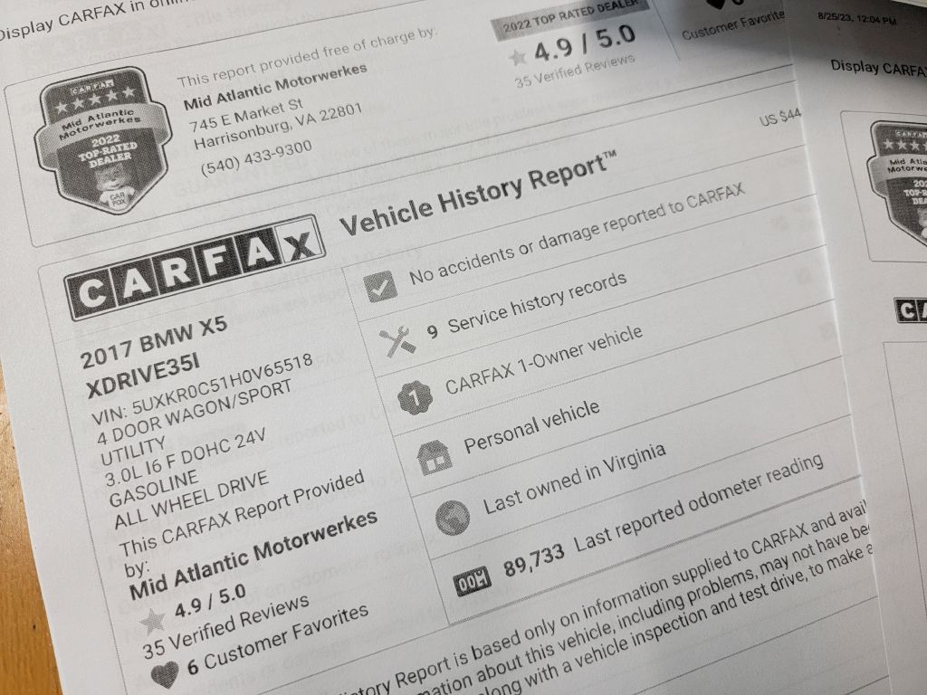 Image for 2017 BMW X5 35I XDRIVE 1-Owner! NAV-Head Up-Camera