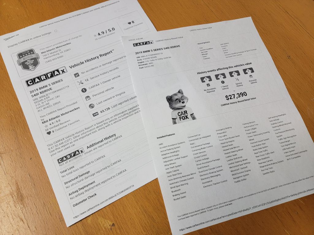 Image for 2019 BMW 540I XDRIVE NAV 1 Owner-Sport Line-CLEAN!!