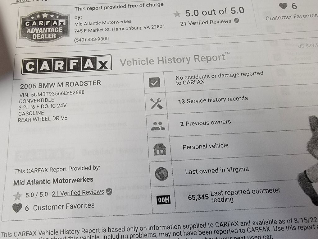 Image for 2006 BMW Z4 ///M 6-SPEED MANUAL New Brakes / Tires!!