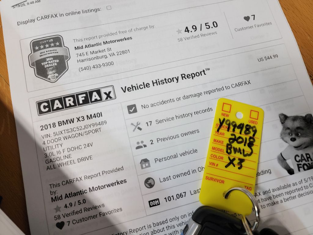 Image for 2018 BMW X3 M40I XDRIVE ///M-HeadUp-Local History!