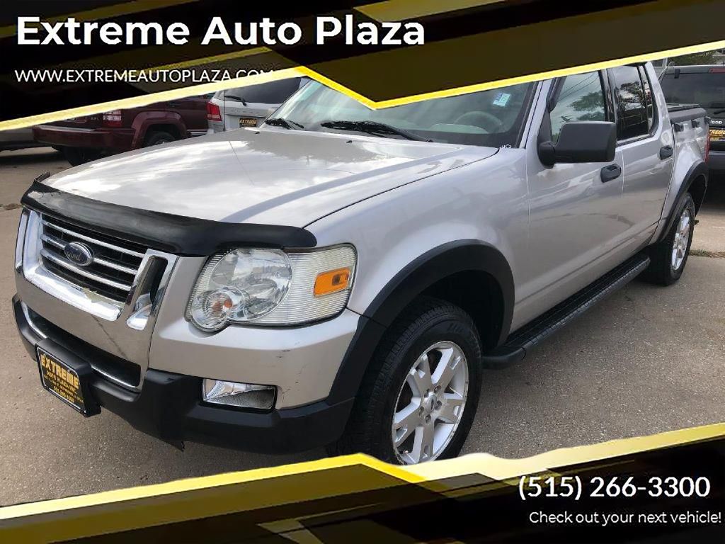 Silver 2007 Ford Explorer Sport Trac Pickup Truck Four-Wheel Drive Automatic