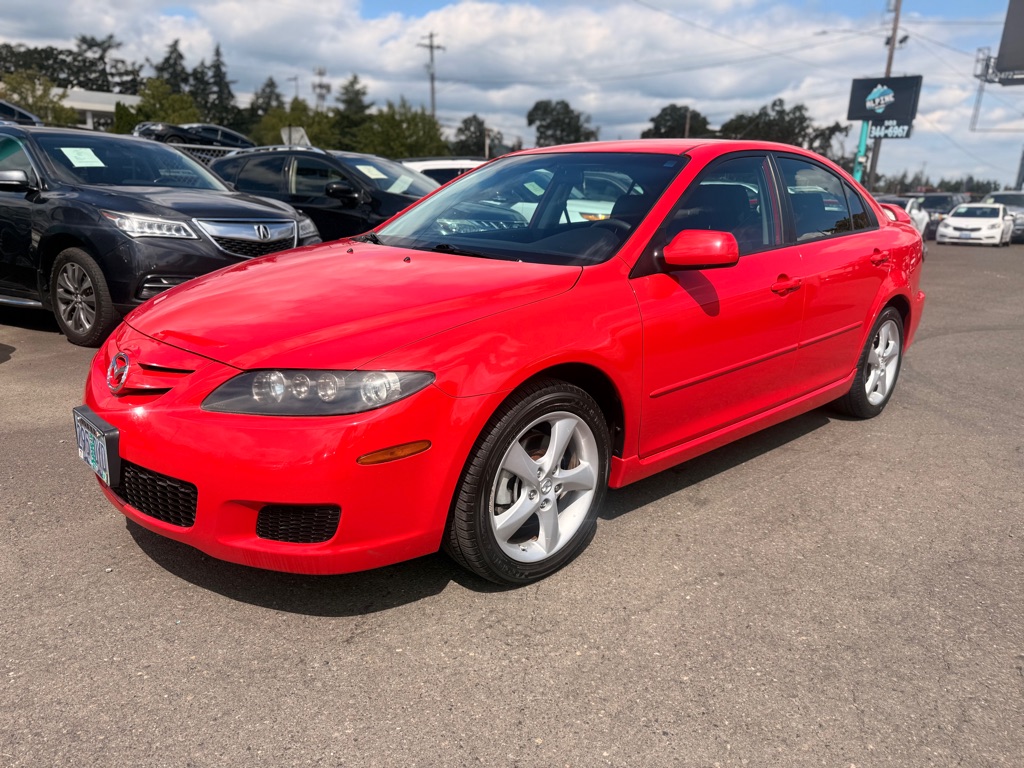 Red 2008 Mazda MAZDA6 Sedan Front-Wheel Drive Automatic