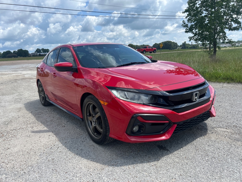 Red 2020 Honda Civic Hatchback Hatchback Front-Wheel Drive Continuously Variable Transmission