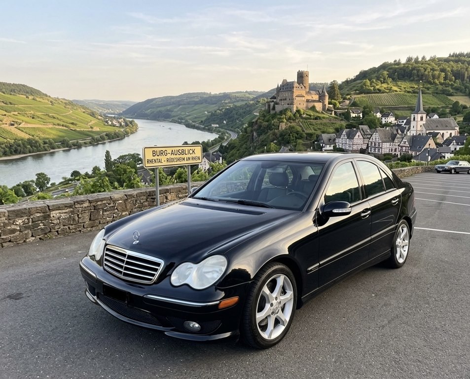 Black 2007 Mercedes-Benz C-Class C 230 Sport Sedan Rear-Wheel Drive Automatic