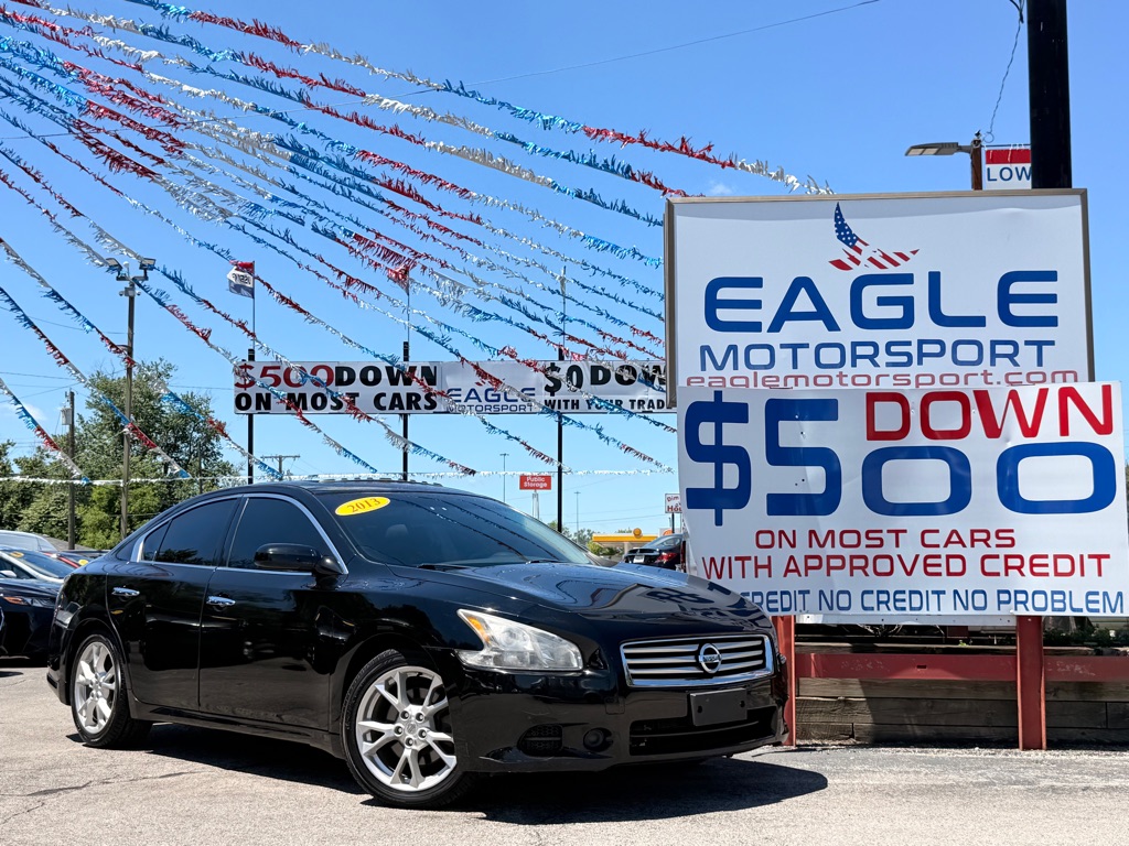 Black 2013 Nissan Maxima S Sedan Front-Wheel Drive Automatic