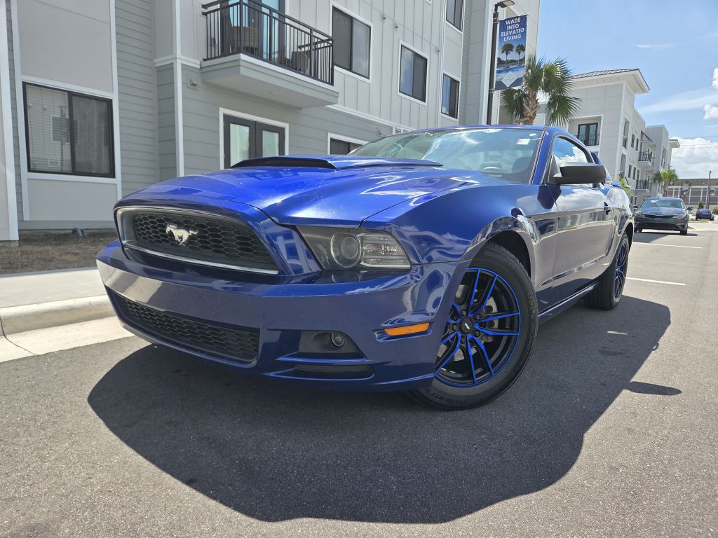 Blue 2014 Ford Mustang V6 Coupe RWD Coupe Rear-Wheel Drive Automatic