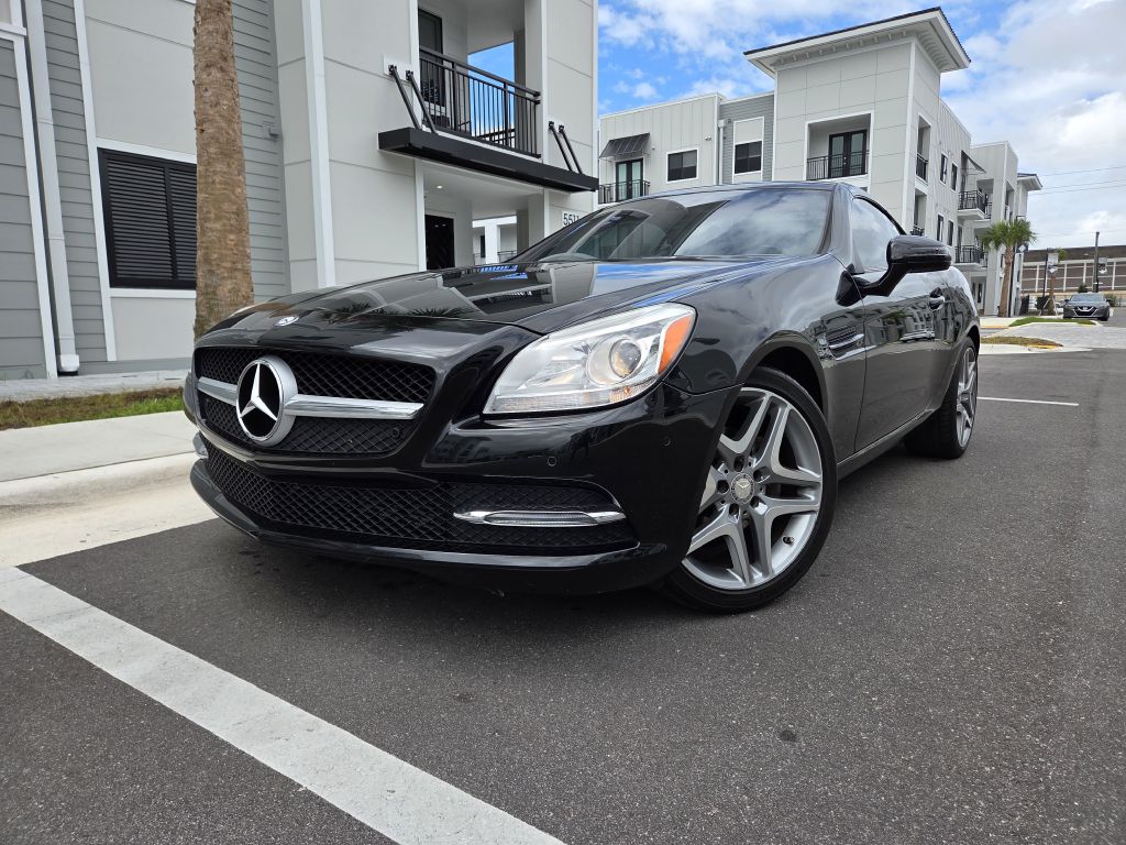 Black 2015 Mercedes-Benz SLK 250 Convertible Rear-Wheel Drive Automatic