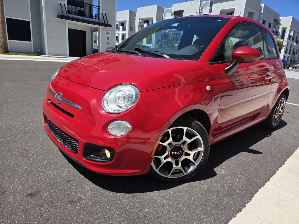 Red 2014 FIAT 500 Sport Hatchback Front-Wheel Drive Automatic
