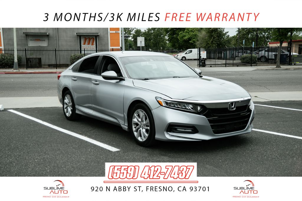 Silver 2019 Honda Accord 1.5T LX FWD Sedan Front-Wheel Drive Continuously Variable Transmission