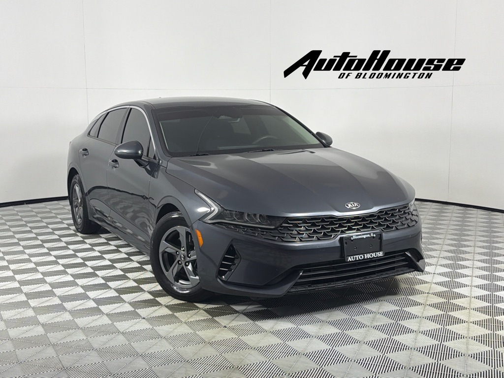 Gray 2021 Kia K5 LXS FWD Sedan Front-Wheel Drive 8-Speed Automatic