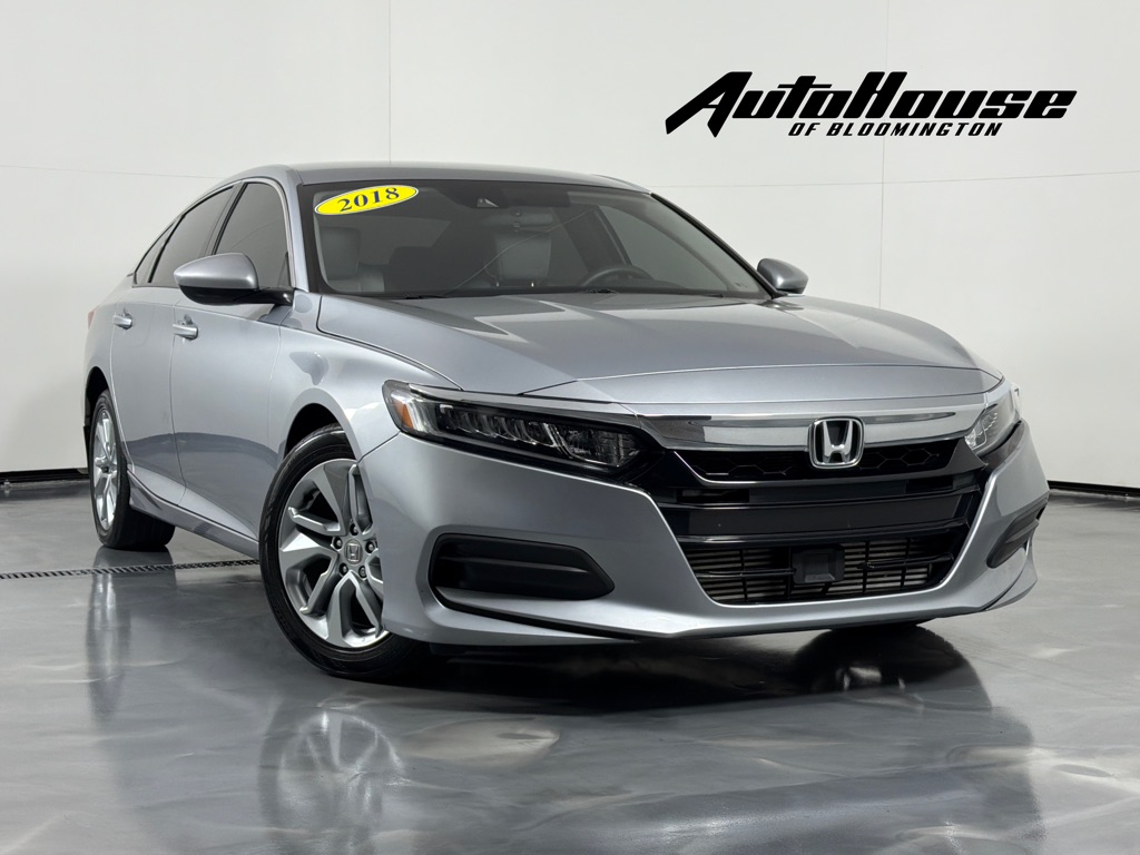 Silver 2018 Honda Accord Sedan Front-Wheel Drive Continuously Variable Transmission