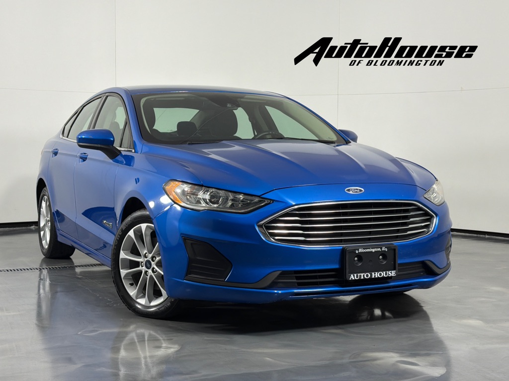 Blue 2019 Ford Fusion Hybrid Sedan Front-Wheel Drive Continuously Variable Transmission