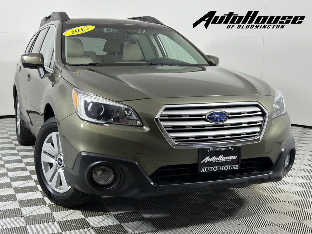 Green 2015 Subaru Outback 2.5i Premium Wagon All-Wheel Drive Continuously Variable Transmission